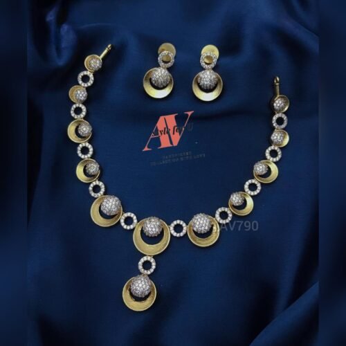 CZ Matte Necklace Set