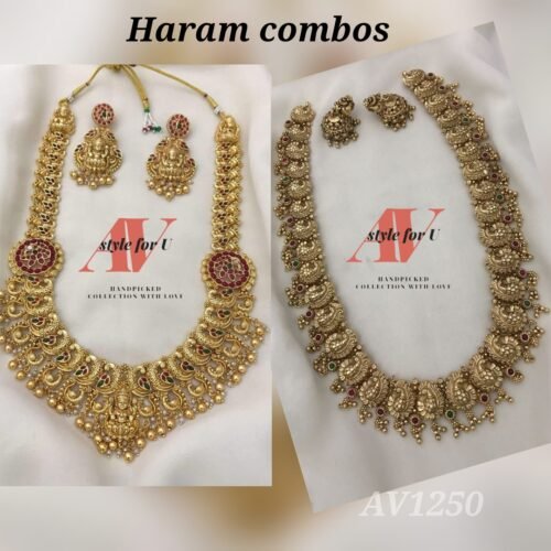Exquisite Matte Lakshmi Haram Combos