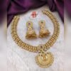Matte gold necklace set