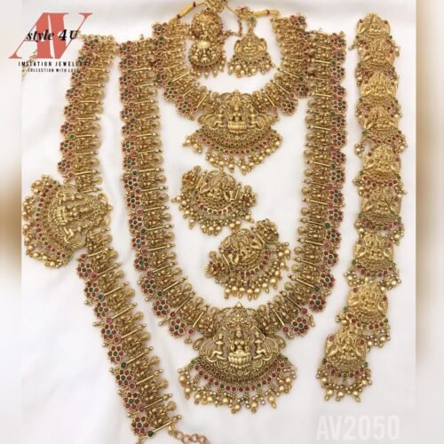 Exquisite Matte Bridal Jewellery Set
