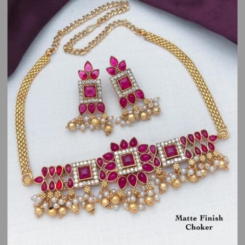 Our Stylish Matte Finish Choker Set no god design AVSTYLE4U