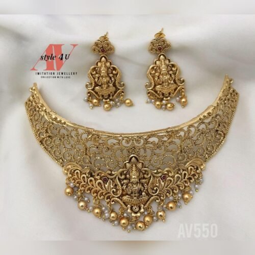 Exquisite Matte Finish Lakshmi Choker Set