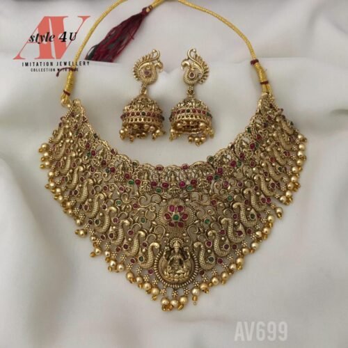 Exquisite Matte Finish Lakshmi Choker Set
