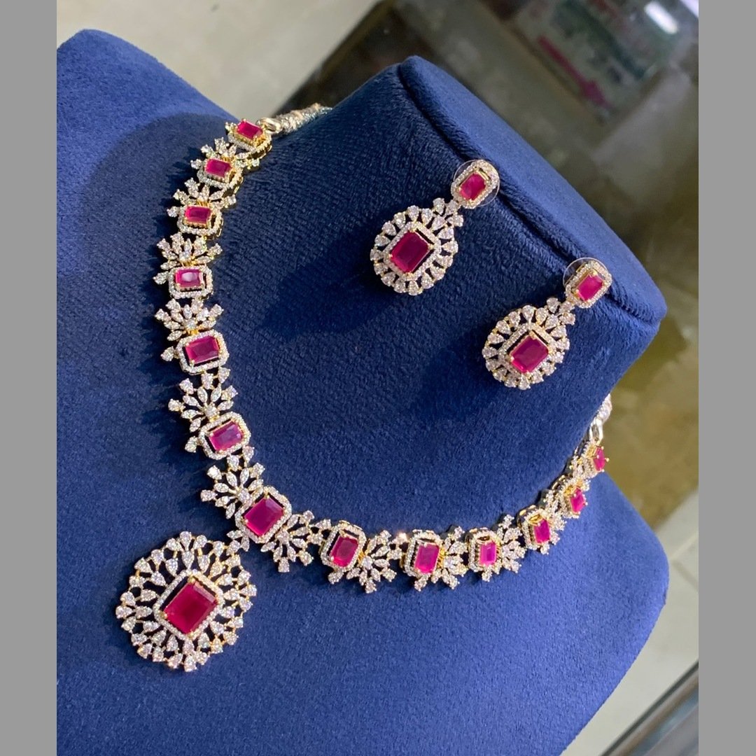 Stunning CZ Necklace Set