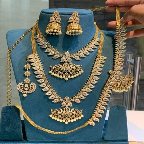CZ Semi Bridal Set