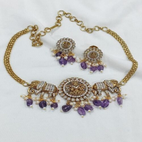 CZ Victorian Choker Set
