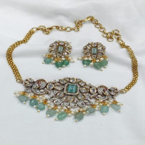 CZ Victorian Choker Set