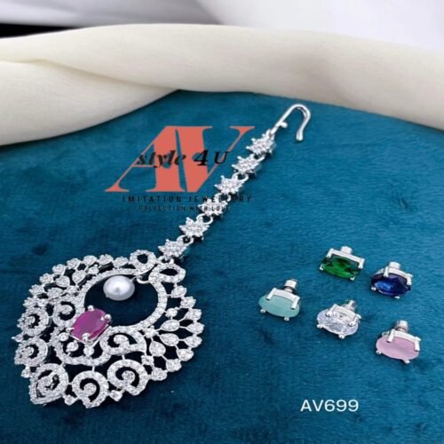 Elevate Your Look with Our CZ Stone Changeable Silver Tikka