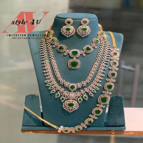 Elevate Your Elegance with Our CZ Semi Bridal Set