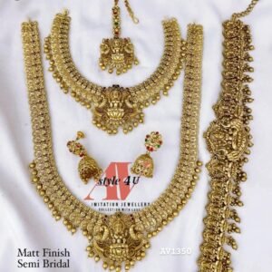 Gold Balls Semi Bridal Jewellery Set