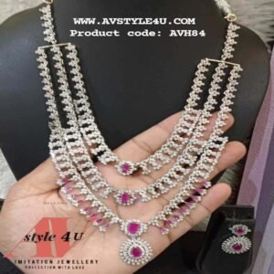 3 Layered CZ Haram Premium Quality Jewellery