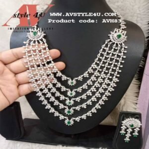 5 Layered CZ Haram Jewellery Set