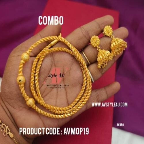 Micro Gold Plated Gold Balls Thali Mop Chain