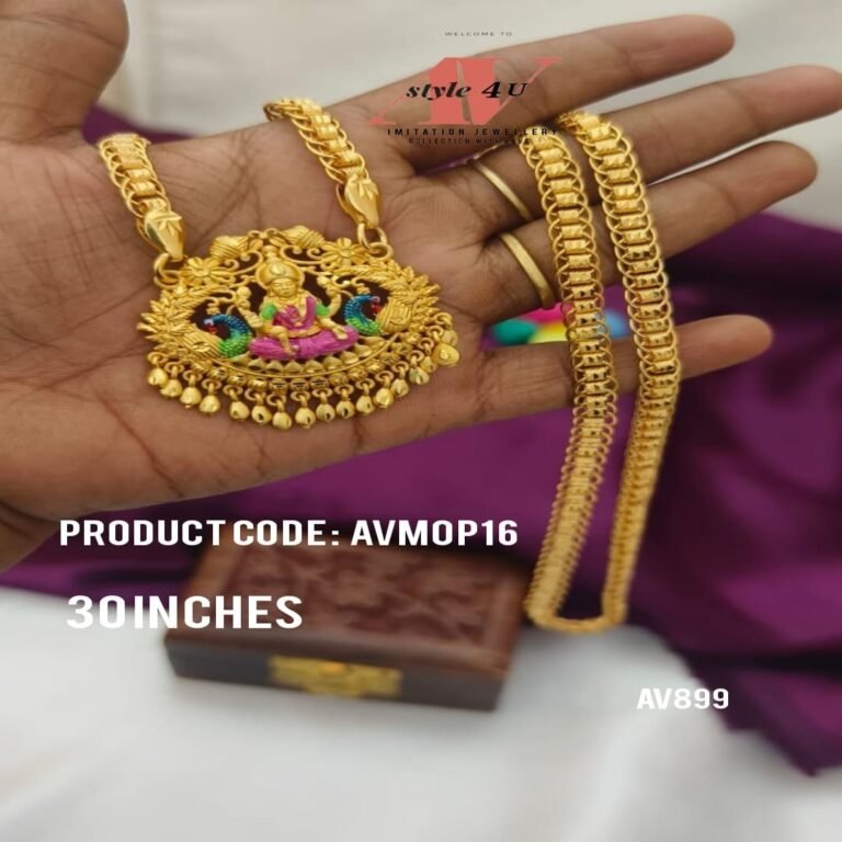 Micro Gold-Plated Lakshmi Thali Mop Chain – AVSTYLE4U