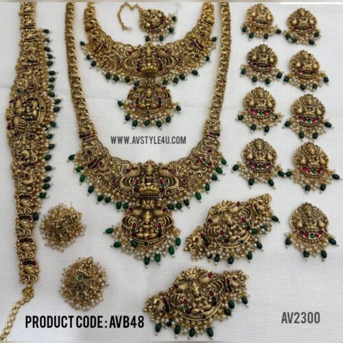 Green Beads Bridal Jewellery