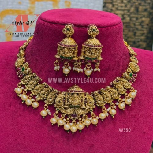 Necklace set 550 Matte Gold Plated Necklace Set