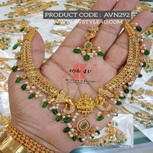 PEARLS NECKLACE AVN292-699 (2) Pearls CZ Necklace Collection