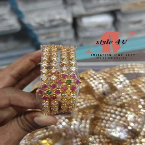 Elegant CZ Bangles Jewellery