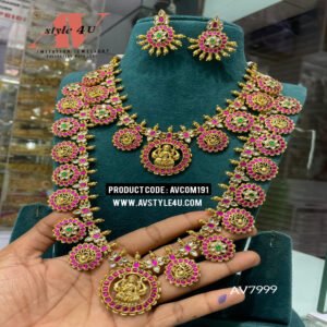 KEMP Premium Quality Necklace & Haram Combo Jewellery