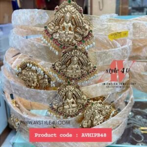 Plain Gold Hip Belt with Big Lakshmi Dollar