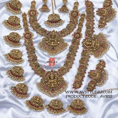 bridal 2300 Matte Gold Plated Bridal Sets