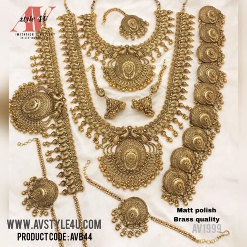 Matte Gold Plated Bridal Sets
