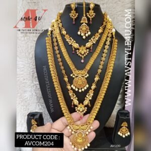 Lakshmi Kasula Mala Matte Combo Jewellery