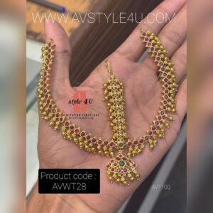 3-Layer Gold Balls Wedding Tikka