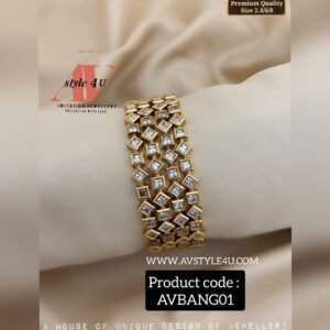 Diamond Finish CZ Bangles Set