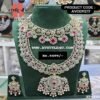 CZ Diamond Finish Choker & Haram Set