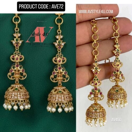 Gold-Look Earrings with Mateel