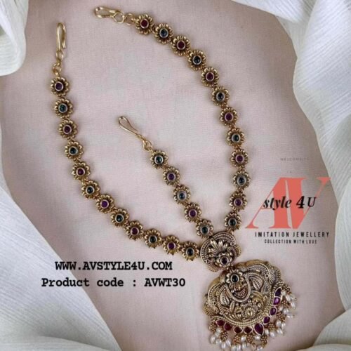 Elegant CZ 3-Layer Bridal Tikka