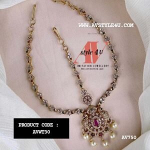 Elegant CZ 3-Layer Bridal Tikka