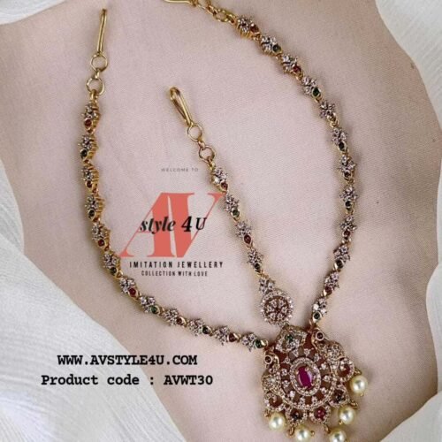 Elegant CZ 3-Layer Bridal Tikka