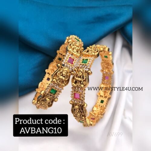 CZ & Matte Lakshmi Bangles