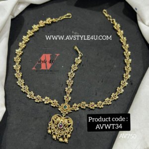 3-Layer Maang Tikka With no god design or non idol for Weddings