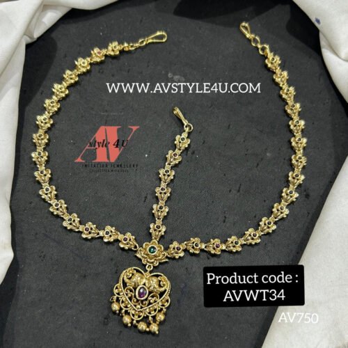 NO GOD DESIGN 3 LAYER SIMPLE MAANG TIKKA PRODUCT CODE AVWT34 750 3-Layer Maang Tikka With no god design or non idol for Weddings