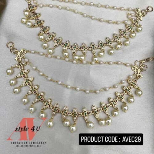 Elegant 3-Layer Ear Chain Jewellery