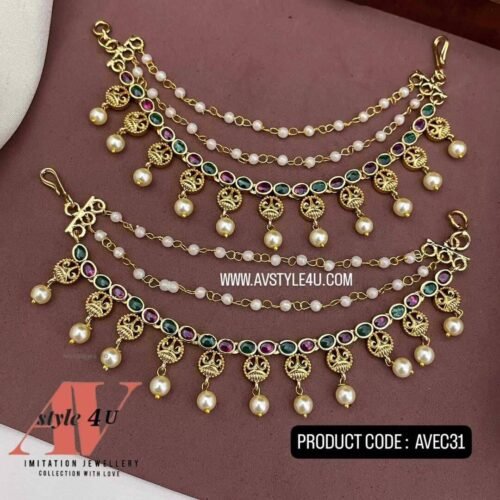 Elegant 3-Layer Ear Chain Jewellery