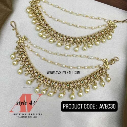 Elegant 3-Layer Ear Chain Jewellery