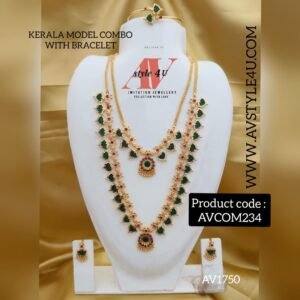 Kerala model Micro Gold Plated Combo Jewellery