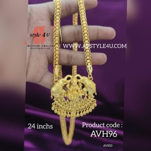 MICRO GOLD PLATED HARAM JEWELLERY PRODUCTCODE AVH96-850 Exquisite Lakshmi Haram Jewellery