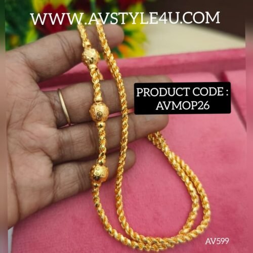 MICRO GOLD PLATED MOP OR THALI CHAIN PRODUCTCODE AVMOP26-599 Micro Gold Plated Mop/Thali Chain