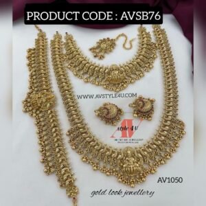 Gold Finish With only gold balls Semi Bridal Jewellery