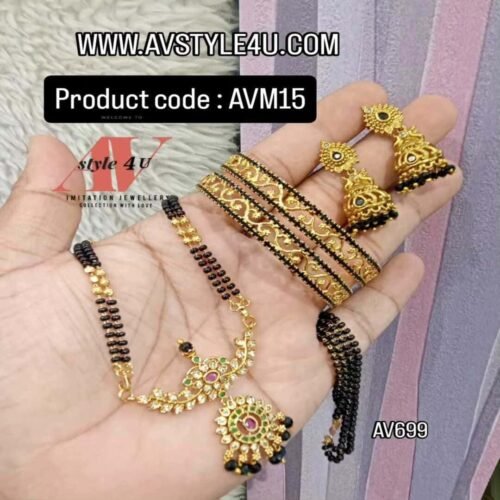 Elegant Long Mangalsutra Combo Jewelry