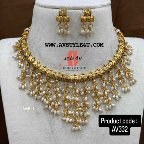 Premium-Quality Rice Pearls Necklace