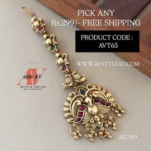 matte nethichutti or tikka AVT65 299 Matte Nethichutti Tikka Jewelry