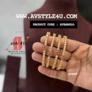 CZ  Premium Quality Simple Bangles with no idol design