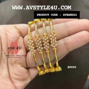 CZ  Premium Quality Simple Bangles with no idol design