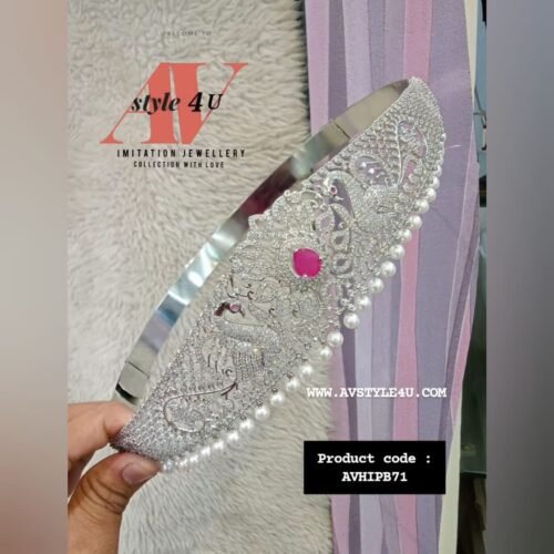 CZ Big Size Silver Hipbelt Jewellery